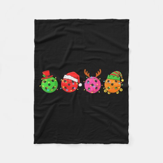 Couverture Polaire Santa Hat Snowman Xmas Funny Ckleball Lover Christ (Devant)