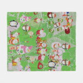 Couverture Polaire Santa Magical Green New Year  (Devant (Horizontal))