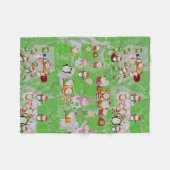 Couverture Polaire Santa Magical Green New Year  (Devant (Horizontal))