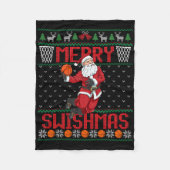 Couverture Polaire Santa Playing Sketll Ugly Christmas Sweater Swishm (Devant)