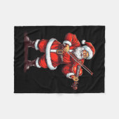 Couverture Polaire Santa Playing Violin Funny Violinist Violin Player (Devant (Horizontal))