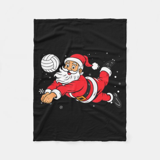 Couverture Polaire Santa Playing Volleyball Christmas Pajama Cool Srt (Devant)