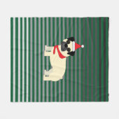 Couverture Polaire Santa Pug (Devant (Horizontal))