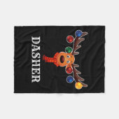 Couverture Polaire Santa Reindeer Dasher Xmas Group Costume  (Devant (Horizontal))