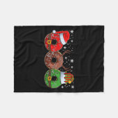 Couverture Polaire Santa Reindeer Elf Donut Doughnut Christmas Womens (Devant (Horizontal))