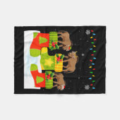 Couverture Polaire Santa Reindeer Elf Wildebeest In Christmas Socks U (Devant (Horizontal))