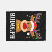 Couverture Polaire Santa Reindeer Rudolph Xmas Group Costume  (Devant (Horizontal))
