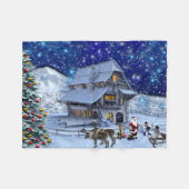 Couverture Polaire Santa Rudolph Elf with Sled (Devant (Horizontal))