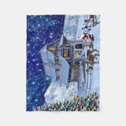 Couverture Polaire Santa Rudolph Elf with Sled (Devant)