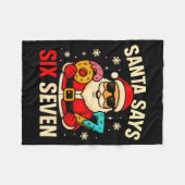 Couverture Polaire Santa Says Six Seven Funny 67 Meme Christmas Boys (Devant (Horizontal))