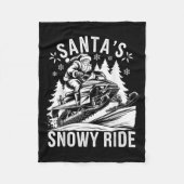 Couverture Polaire Santa Snowmobile Riding Snowmobiling Christmas (Devant)