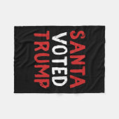 Couverture Polaire Santa Voted Trump Funny Christmas Gift Election Pr (Devant (Horizontal))