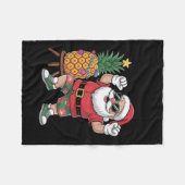 Couverture Polaire Santa With Pineapple Christmas Tree In Summer Time (Devant (Horizontal))