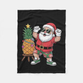 Couverture Polaire Santa With Pineapple Christmas Tree In Summer Time (Devant)