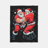 Couverture Polaire Santa Wrestling Lover Funny Wrestler Xmas Christma (Devant)