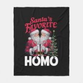 Couverture Polaire Santas Favori Homo Gay Christmas LGBTQ Pride (Devant)