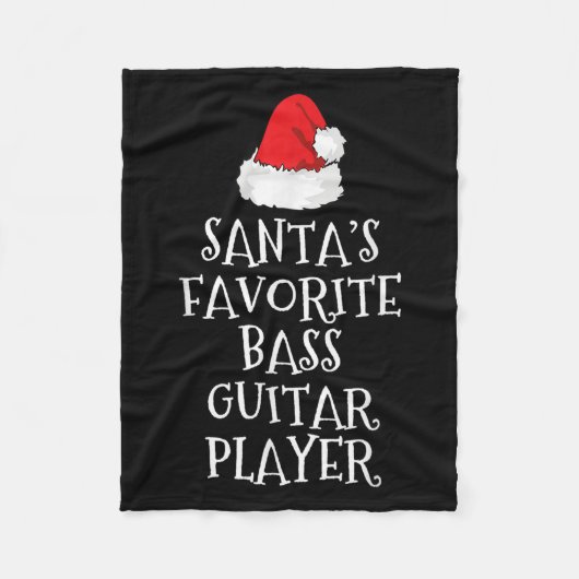 Couverture Polaire Santa's Favorite B Guitar Player Christmas Funny H (Devant)