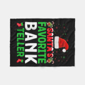 Couverture Polaire Santa's Favorite Bank Teller Christmas Matching Co (Devant (Horizontal))