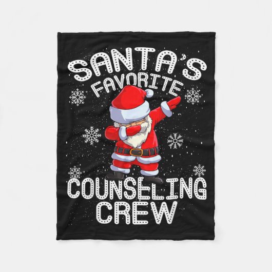 Couverture Polaire Santa's Favorite Counseling Crew Christmas (Devant)