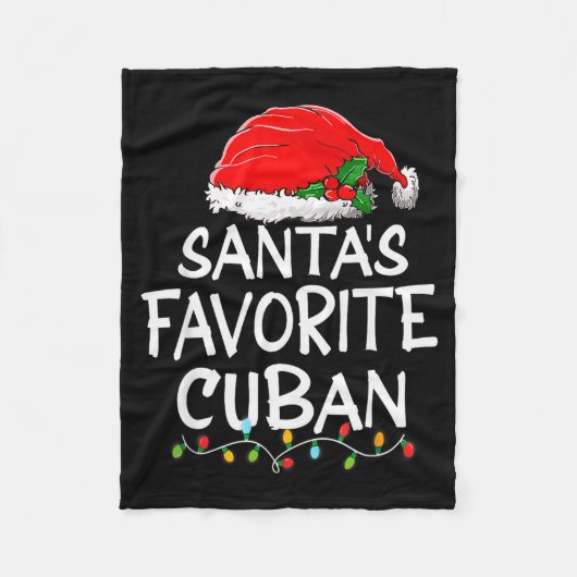 Couverture Polaire Santa's Favorite Cuban Christmas Santa Claus Tree  (Devant)
