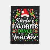 Couverture Polaire Santa's Favorite Dance Teacher Shirt Funny Christm (Devant)
