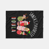 Couverture Polaire Santa's Favorite Doula Nurse Christmas Stpartum Mi (Devant (Horizontal))