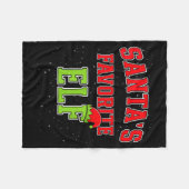 Couverture Polaire Santa's Favorite Elf Christmas Family Matching Gro (Devant (Horizontal))