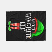 Couverture Polaire Santa's Favorite Elf Group Matching Family Christm (Devant (Horizontal))