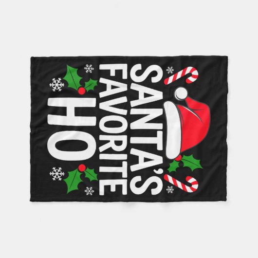 Couverture Polaire Santa's Favorite Ho Shirt Adult Kids Funny Christm (Devant (Horizontal))