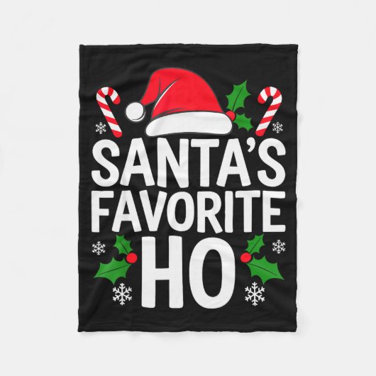 Couverture Polaire Santa's Favorite Ho Shirt Adult Kids Funny Christm (Devant)
