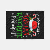 Couverture Polaire Santa's Favorite Principal Christmas Party (Devant (Horizontal))