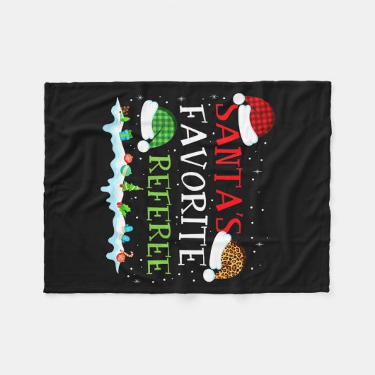 Couverture Polaire Santa's Favorite Referee Fun Christmas  (Devant (Horizontal))