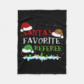 Couverture Polaire Santa's Favorite Referee Fun Christmas  (Devant)