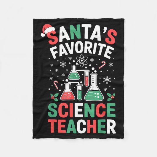 Couverture Polaire Santa's Favorite Science Teacher Funny Science Chr (Devant)