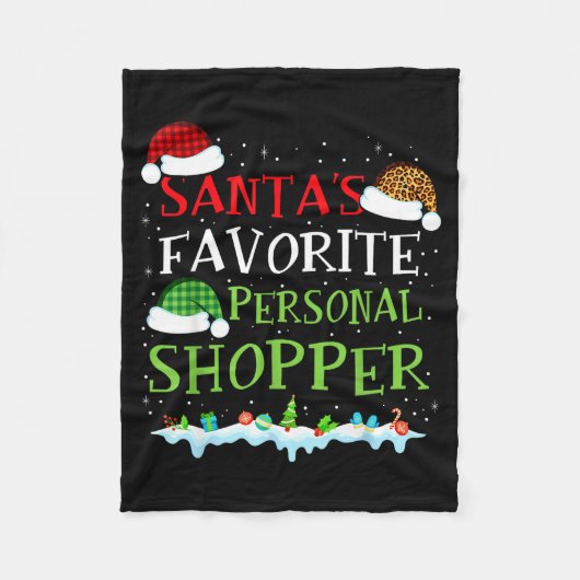 Couverture Polaire Santa's Favorite Shopper Fun Christmas Consultant  (Devant)