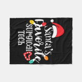Couverture Polaire Santa's Favorite Surgical Tech Christmas Lights Sa (Devant (Horizontal))