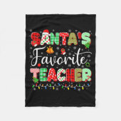 Couverture Polaire Santas Favorite Teacher Christmas Matching Xmas Me (Devant)