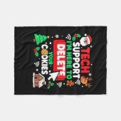 Couverture Polaire Santa's Tech Suprt Rebooting Christmas Computer Me (Devant (Horizontal))