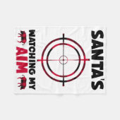 Couverture Polaire Santa's Watching My Aim - Boar Hog Hunting 1 (Devant (Horizontal))