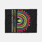 Couverture Polaire Santé Mentale S Fin La Stigma Rainbow Boho (Devant (Horizontal))