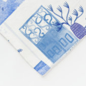 Couverture Polaire Santorin Grec Ile Aquarelle Townscape (Coin)