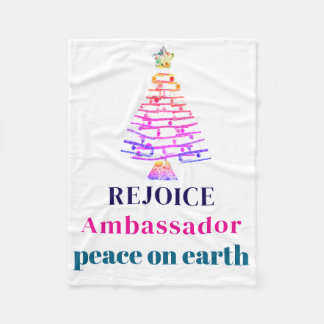 Couverture Polaire Sapin de Noël