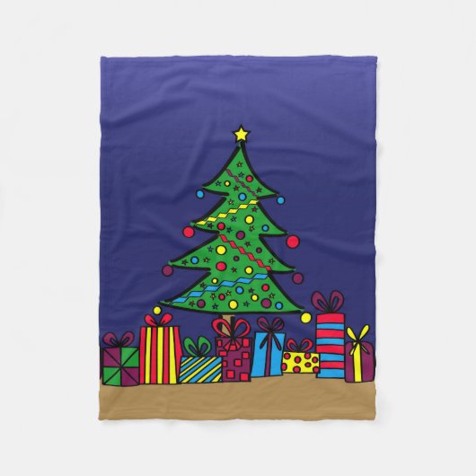 Couverture Polaire sapin de Noël (Devant)