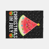 Couverture Polaire Sapin de Noël en pastèque (Devant (Horizontal))