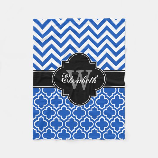 Couverture Polaire Sapphire bleu noir marocain #6 LG Chevron 1INQR (Devant)
