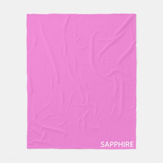 Couverture Polaire Sapphire pink colour (Devant)