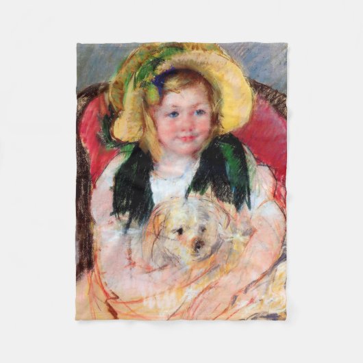 Couverture Polaire Sara avec son chien, Cassatt (Devant)