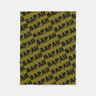 Couverture Polaire Sarah, caractère noir d'orphelin, texte affligé