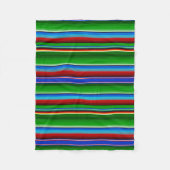 Couverture Polaire Sarape mexicaine rouge vert (Devant)