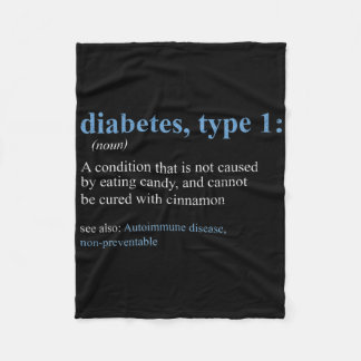 Couverture Polaire Sarcasme amusant T1d Diabète Définition Sensibilis